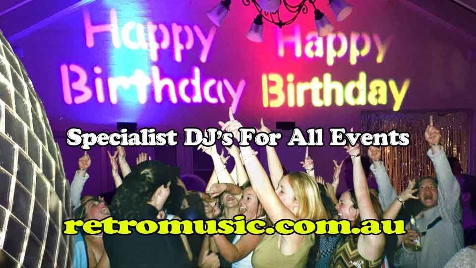 Retro DJ hire for Birthday Party